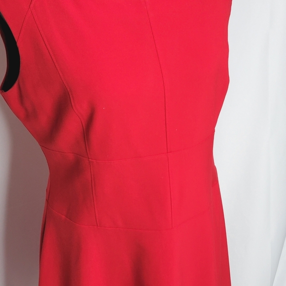 Marc New York Bright Red Fit and Flair Dress Size 12  #360 - Picture 6 of 8